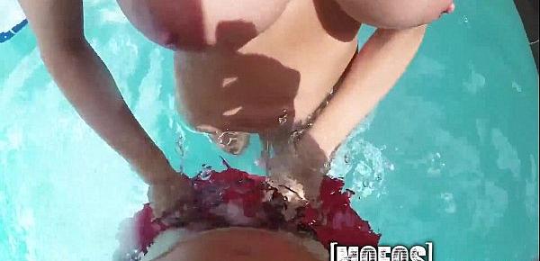  Mofos - Big tits by the pool get caught on film